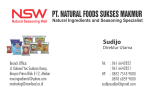 Gambar PT. Natural Food Success Posisi SUPERVISOR PRODUKSI / TEKNIK